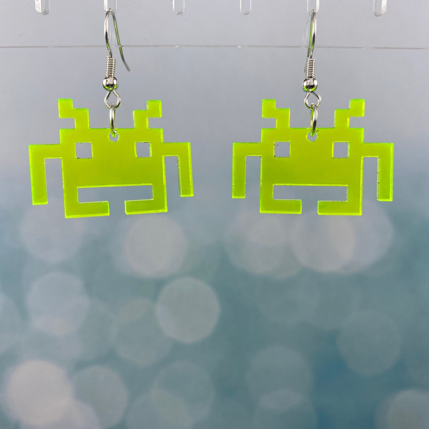 Space Invader Dangle Earrings