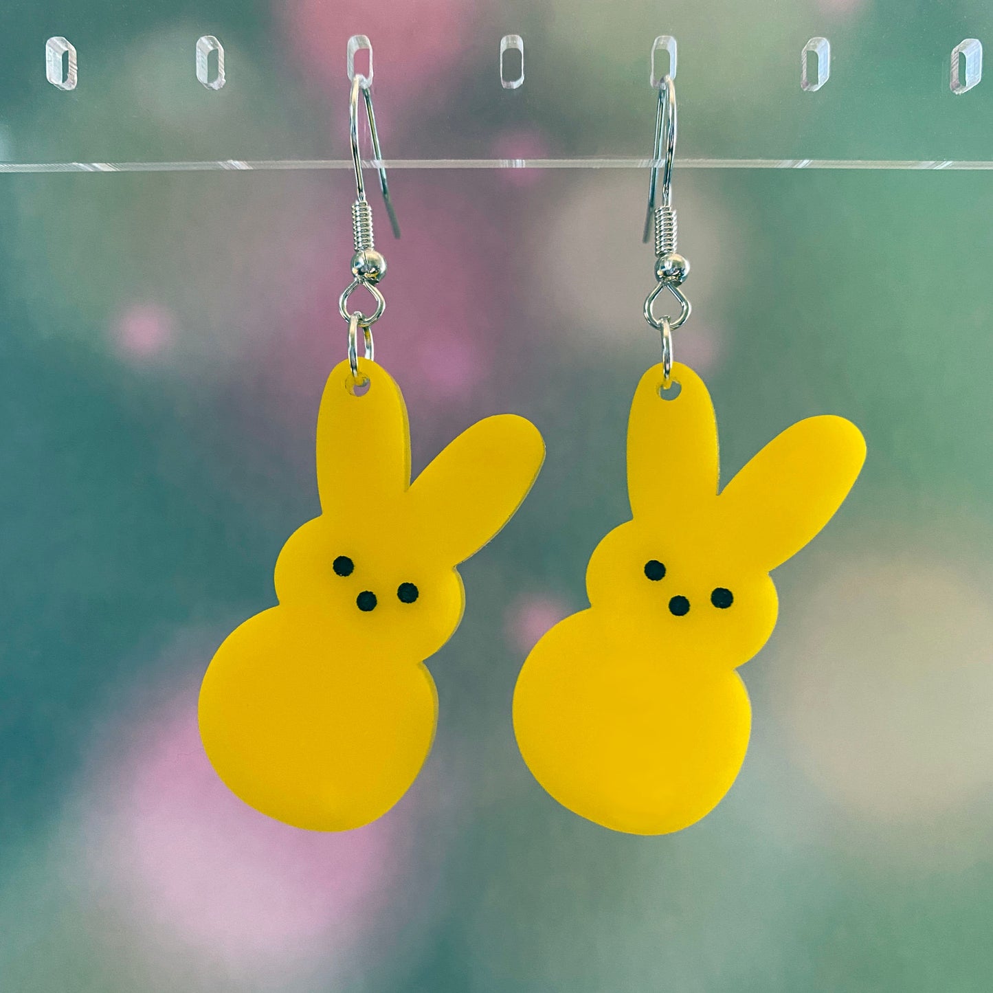 Marshmallow Bunny Dangle Earrings