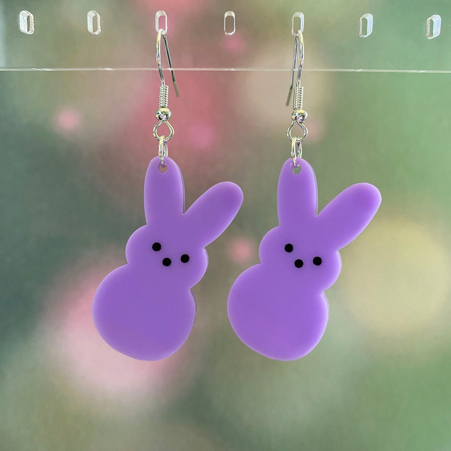 Marshmallow Bunny Dangle Earrings