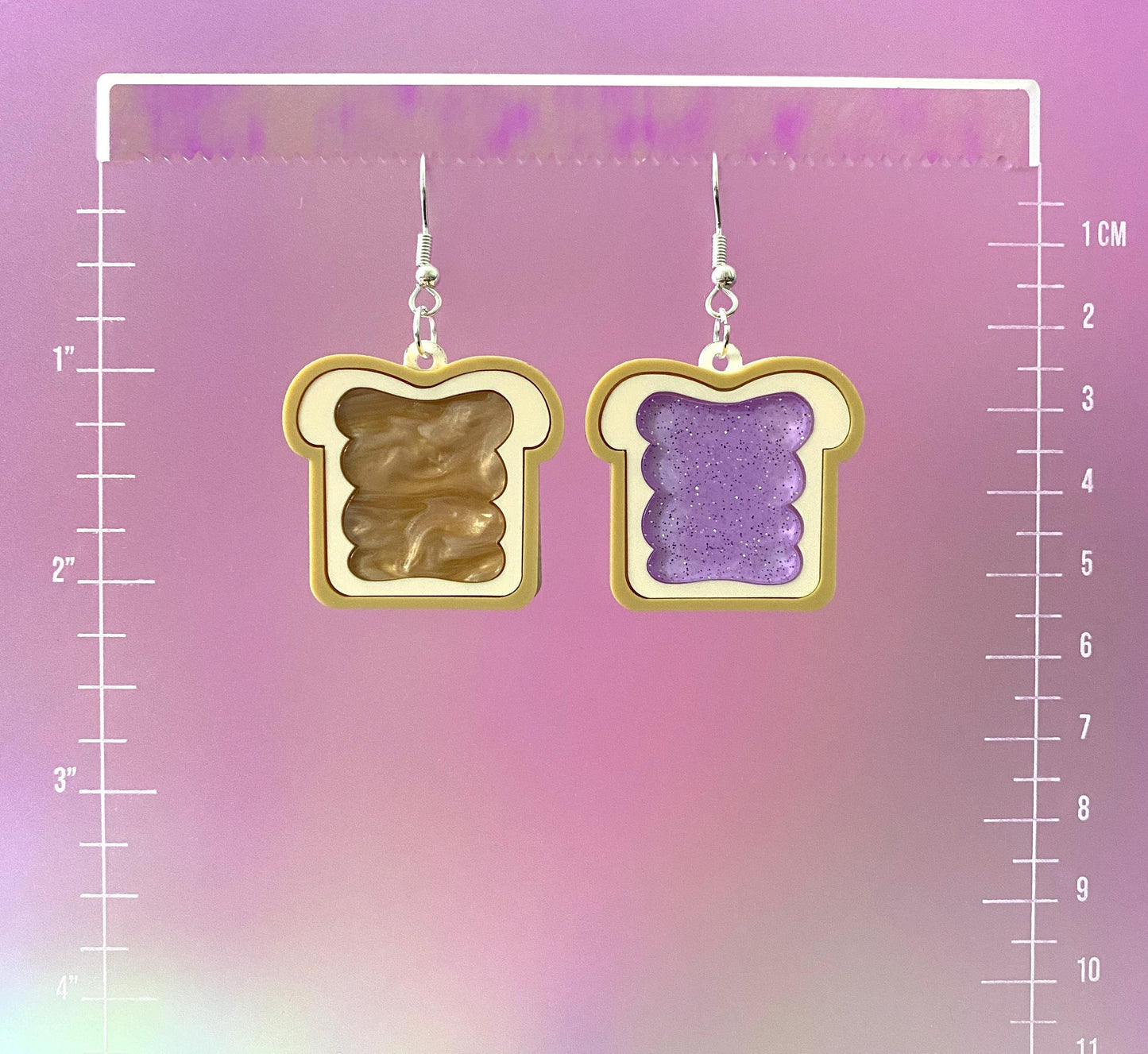Peanut Butter & Jelly Dangle Earrings