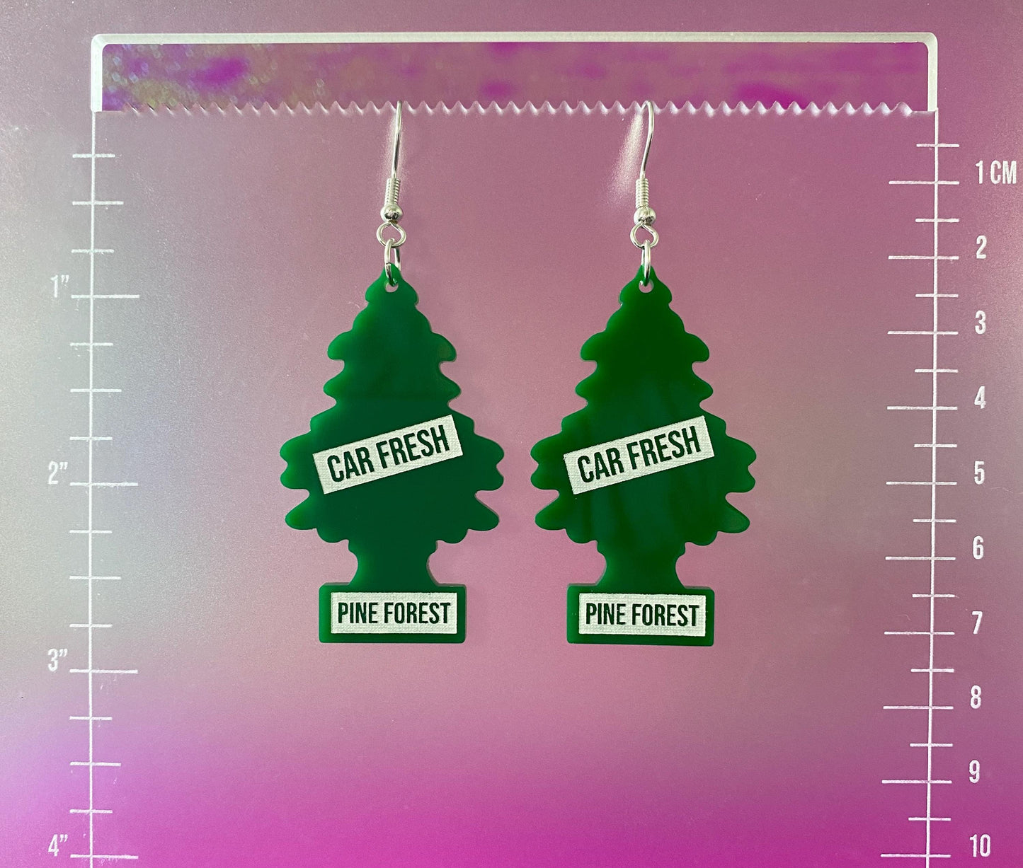 Tree Car Freshener Dangle Earrings