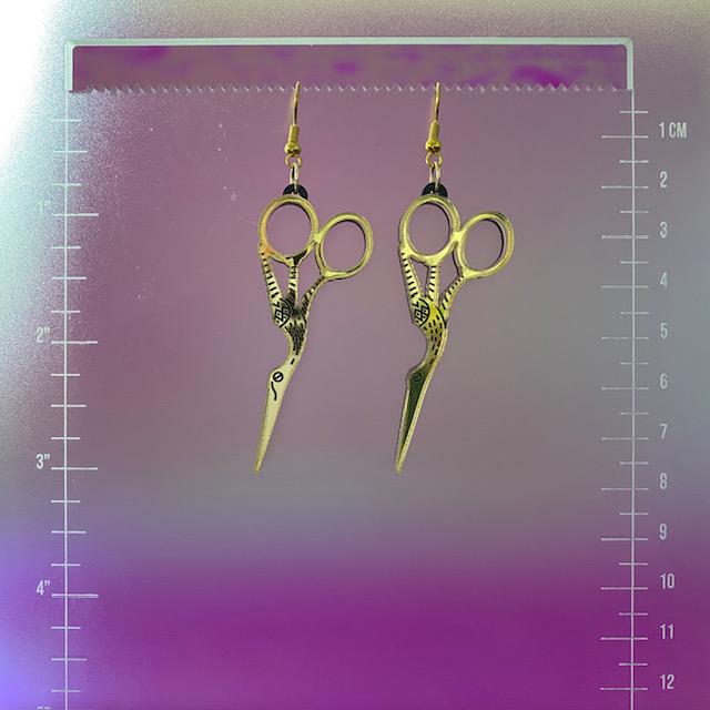 Stork Scissor Dangle Earrings