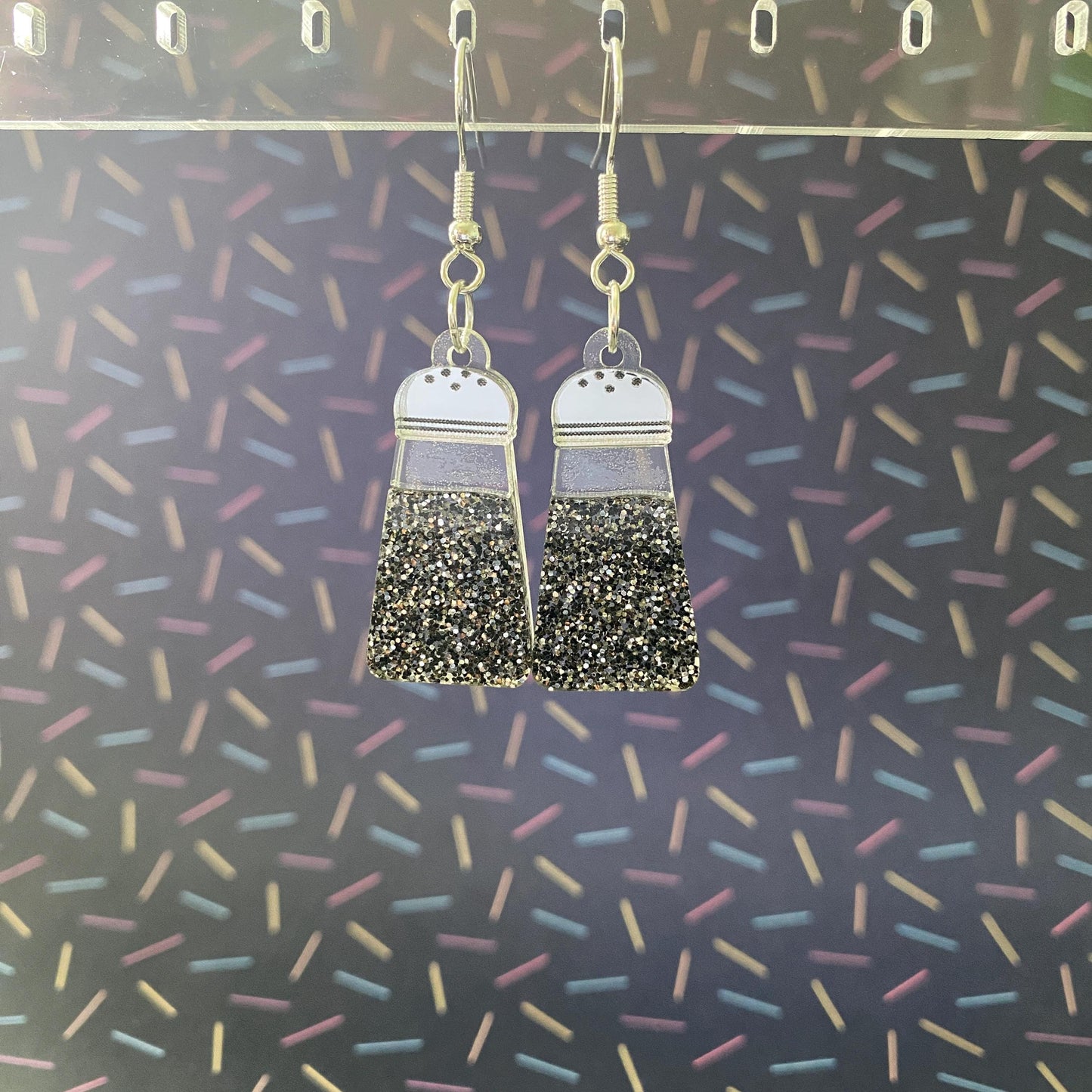 Salt & Pepper Dangle Earrings