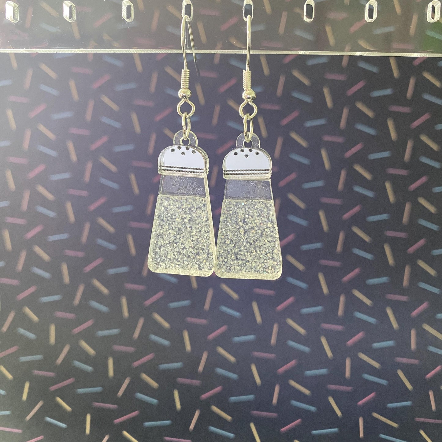 Salt & Pepper Dangle Earrings
