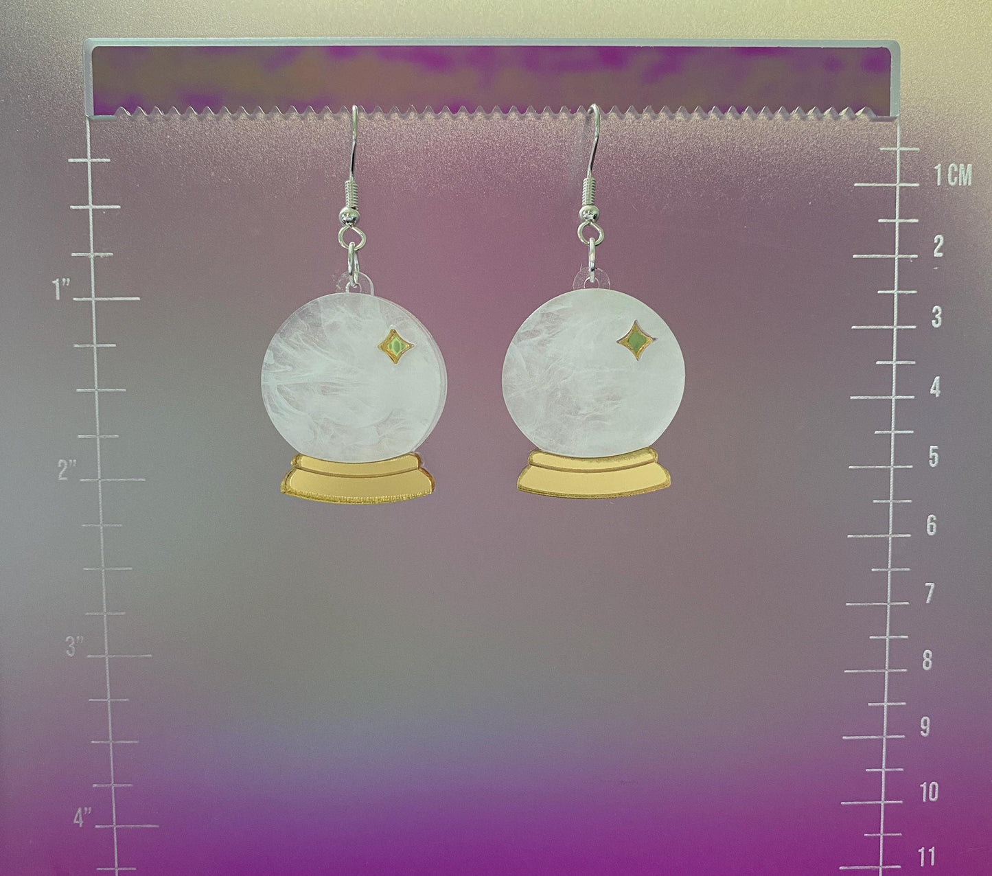Crystal Ball Dangle Earrings