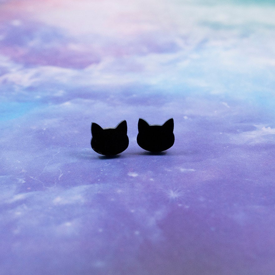 Cat Stud Earrings