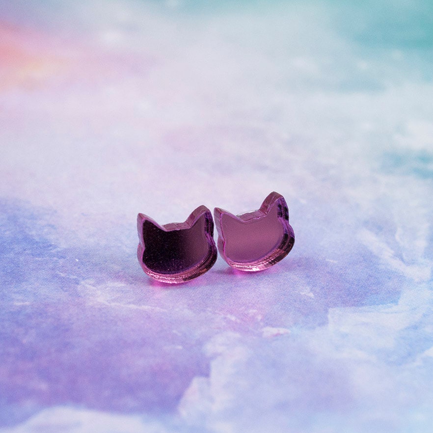 Cat Stud Earrings