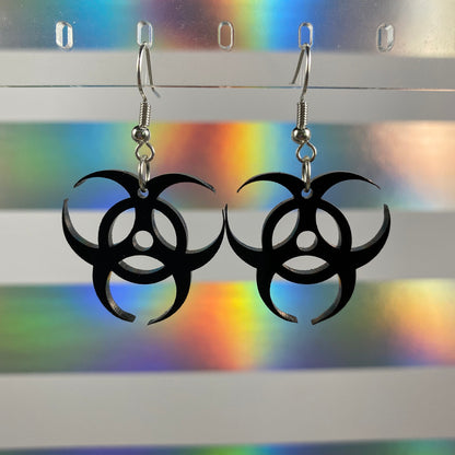 Biohazard Dangle Earrings