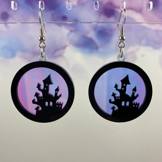 Haunted House Dangle Earrings