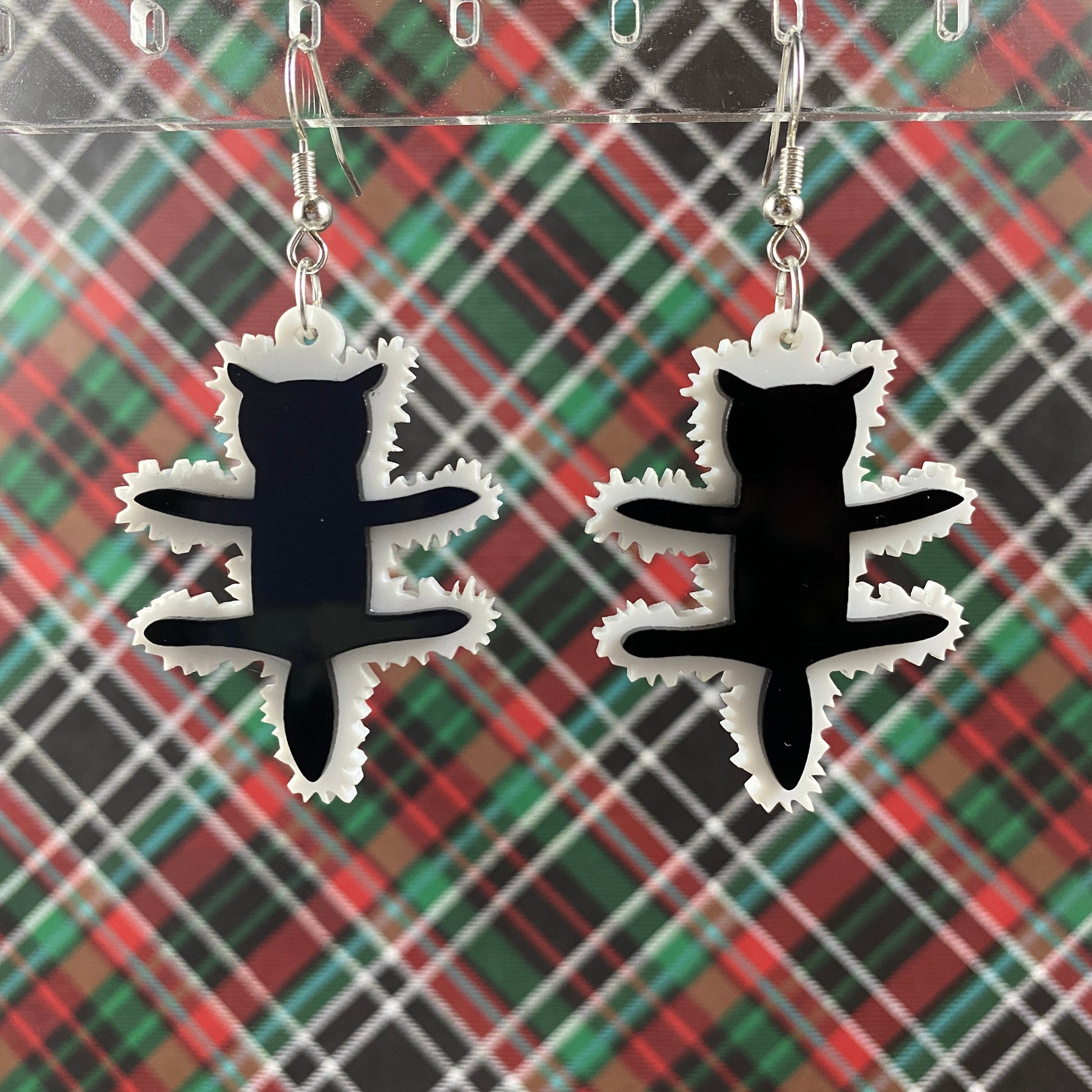 Aunt Bethany's Electrocuted Cat Dangle Earring