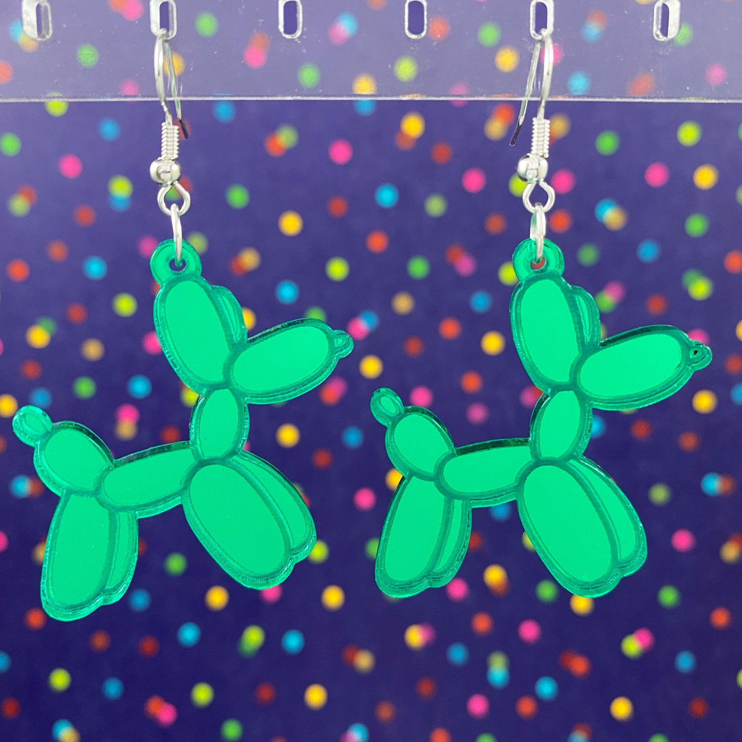 Balloon Dog Dangle Earrings