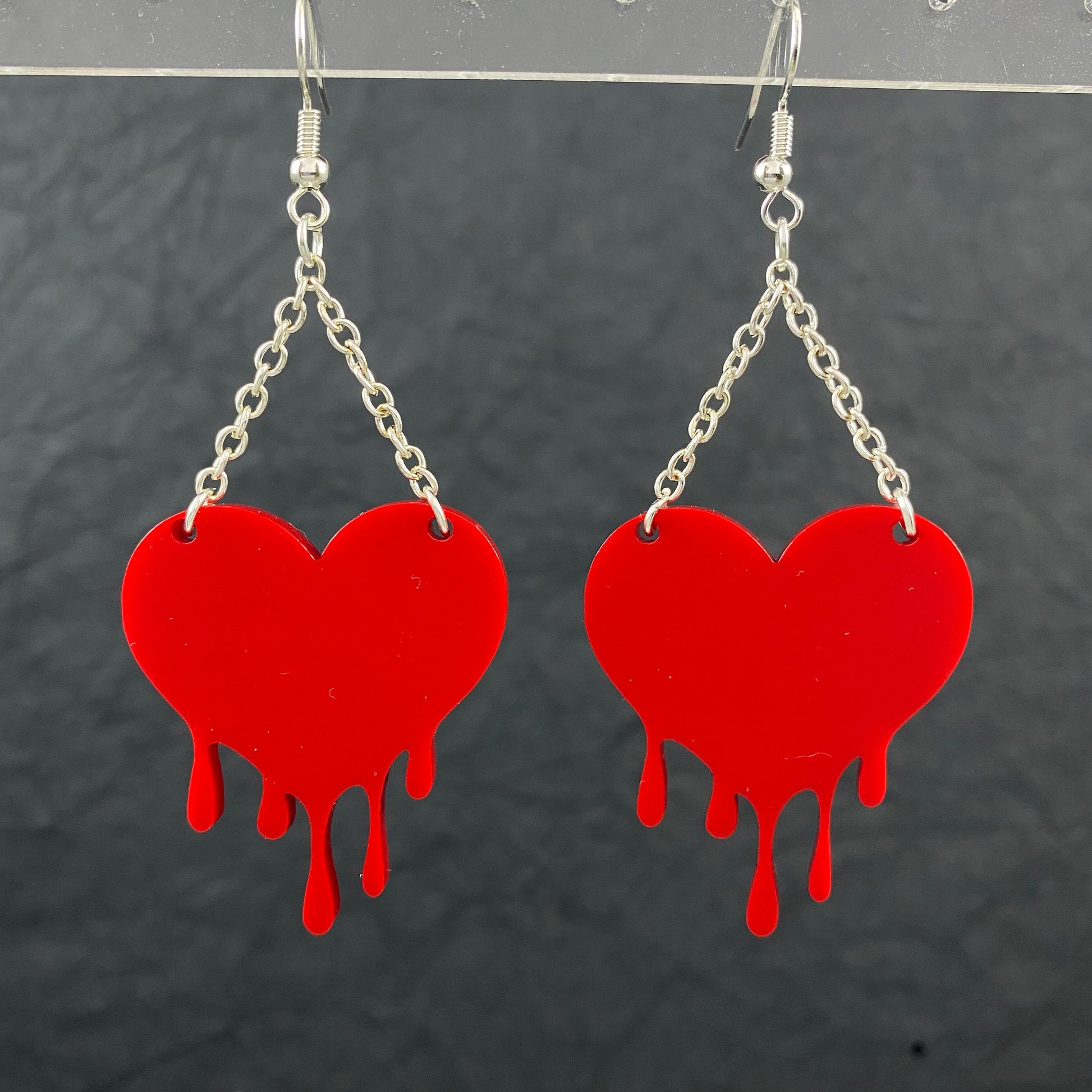 Melting Heart Dangle Earrings