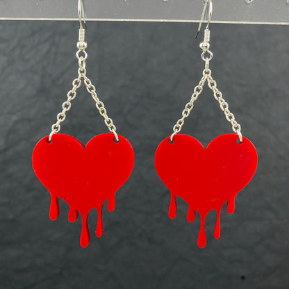 Melting Heart Dangle Earrings
