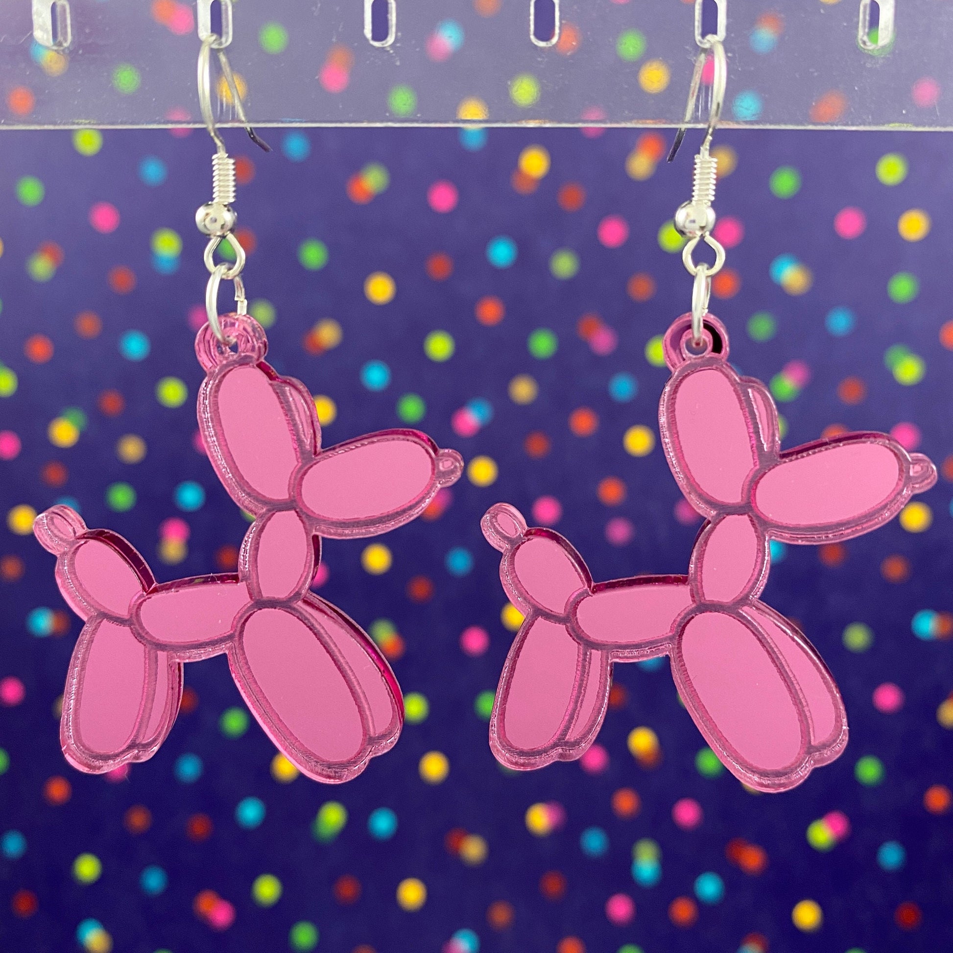 Balloon Dog Dangle Earrings