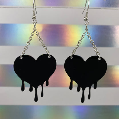 Melting Heart Dangle Earrings