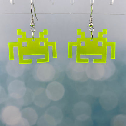 Space Invader Dangle Earrings