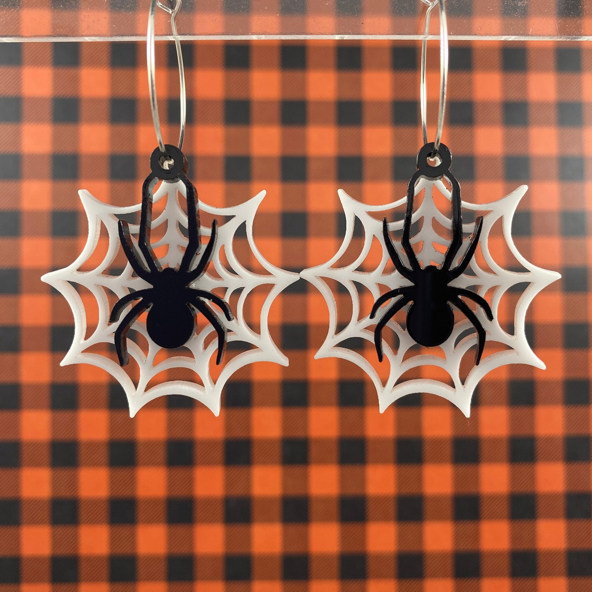 Spider Web Hoop Earrings