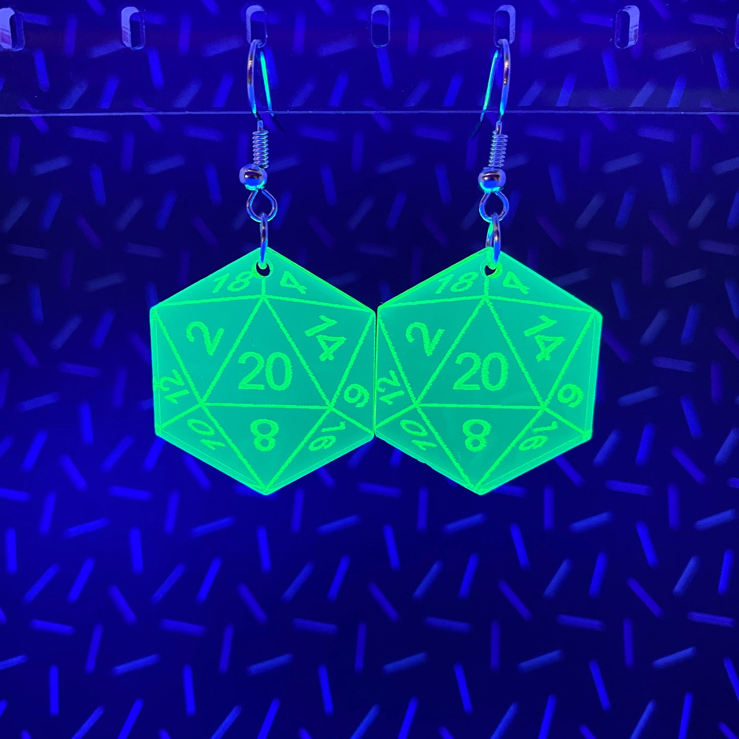 D20 Dice Dangle Earrings