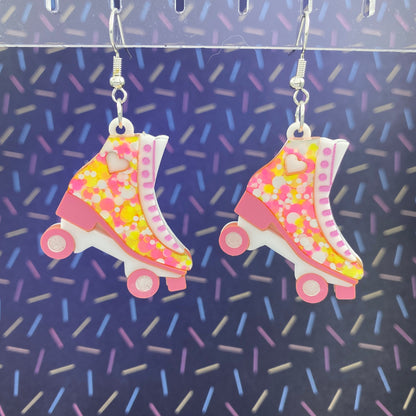 Roller Skate Dangle Earrings
