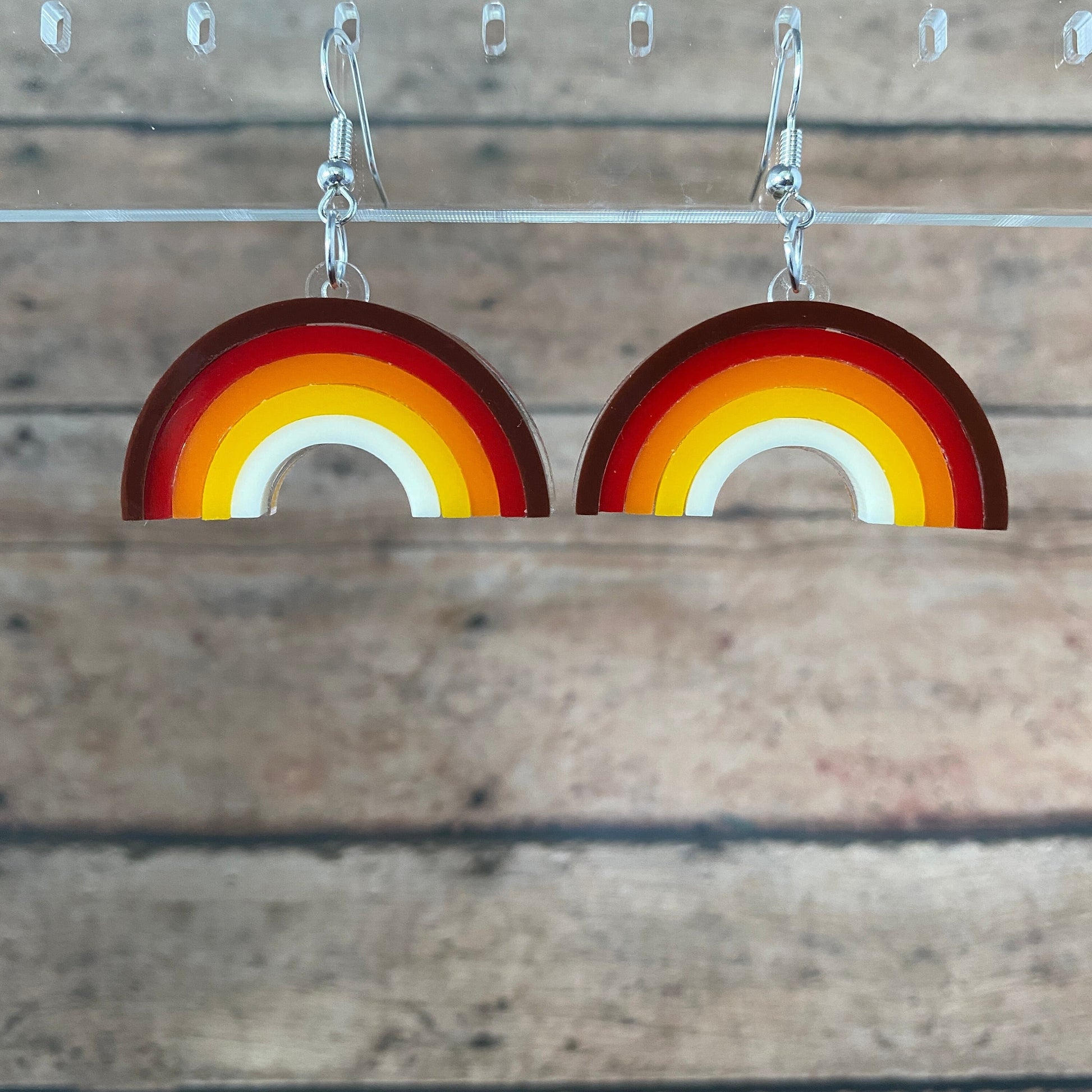 Retro Rainbow Dangle Earrings