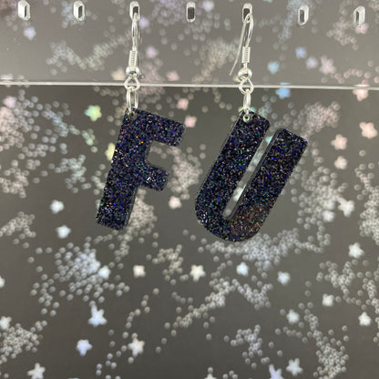 F U Dangle Earrings