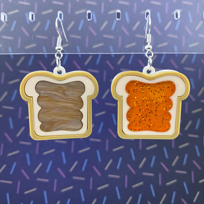 Peanut Butter & Jelly Dangle Earrings