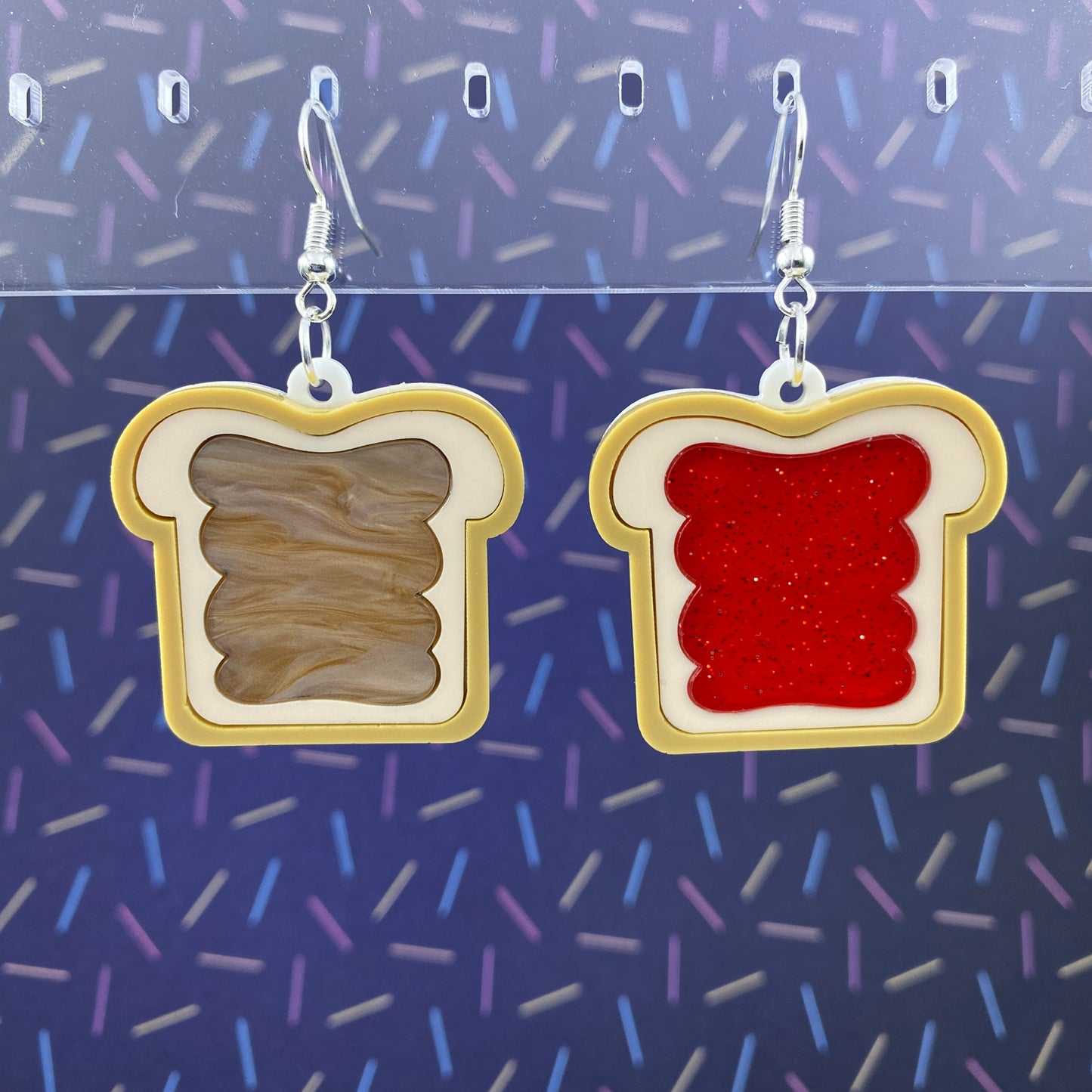 Peanut Butter & Jelly Dangle Earrings