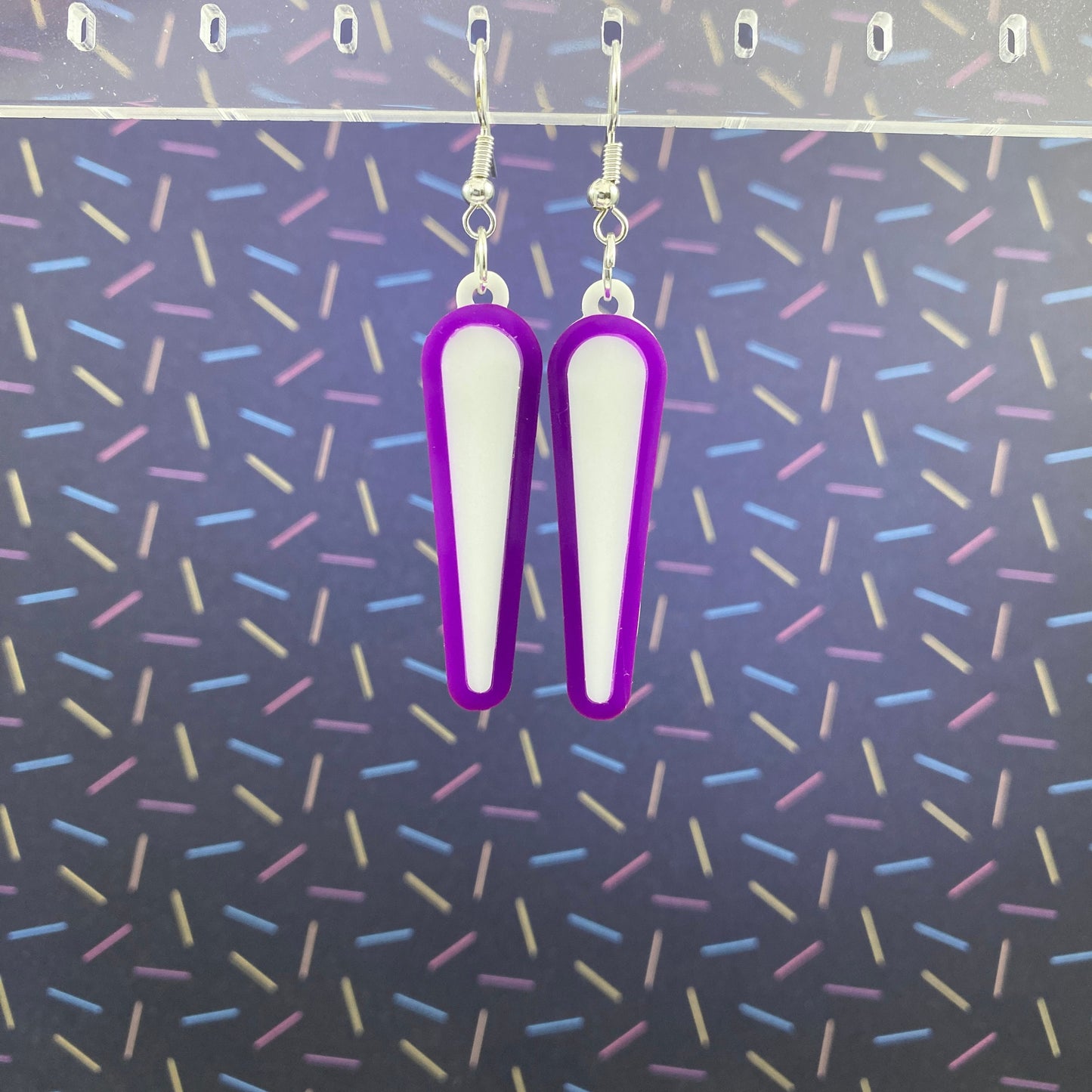 Pinball Flipper Dangle Earrings