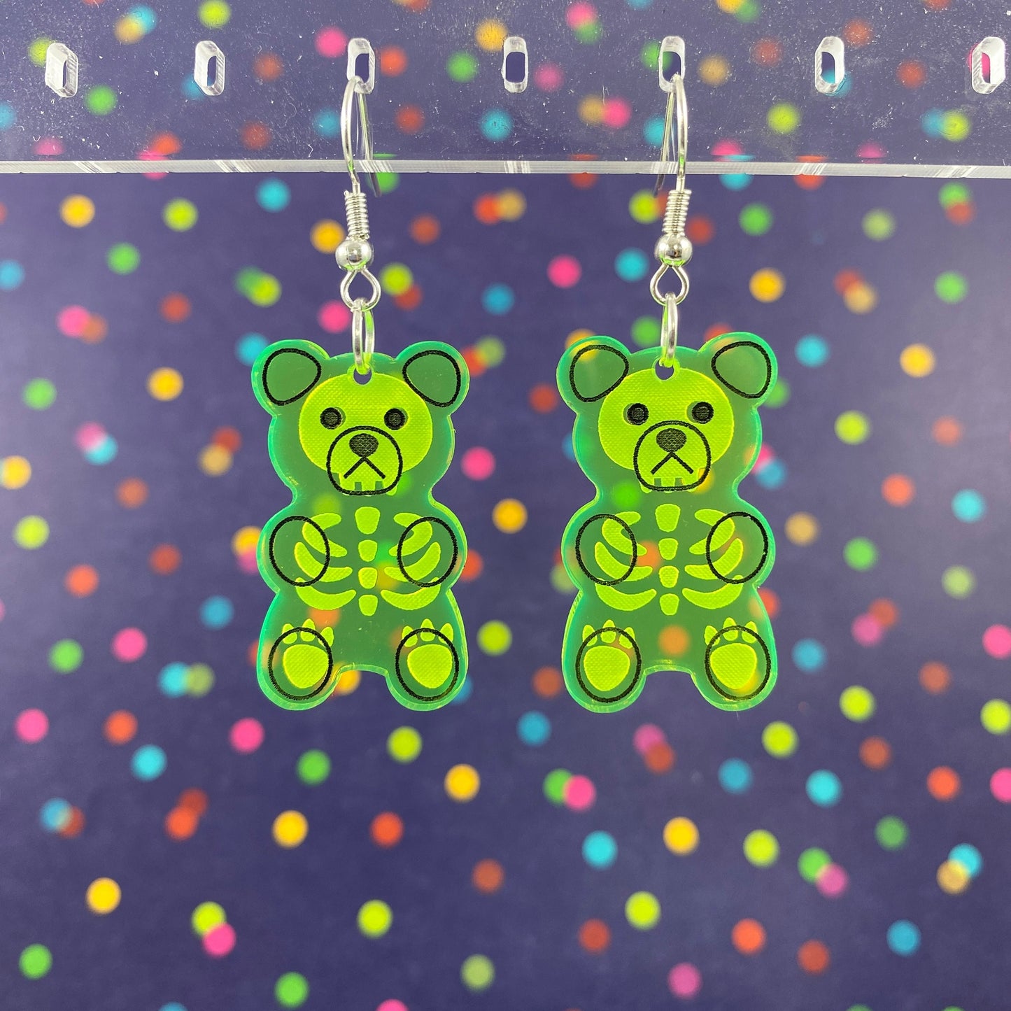 X-Ray Gummy Bear Dangle Earrings