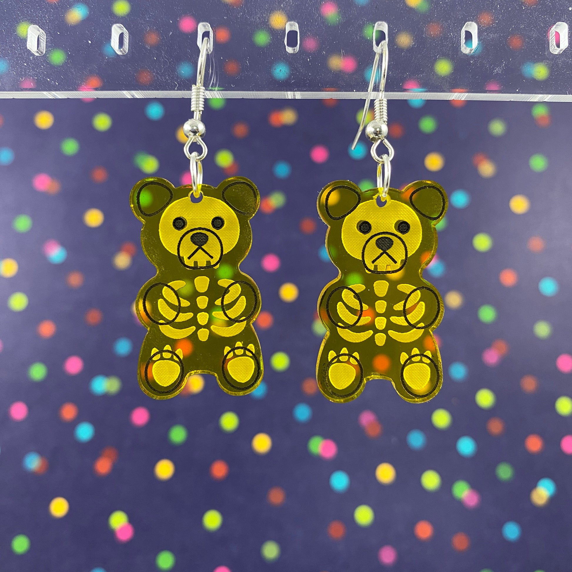 X-Ray Gummy Bear Dangle Earrings