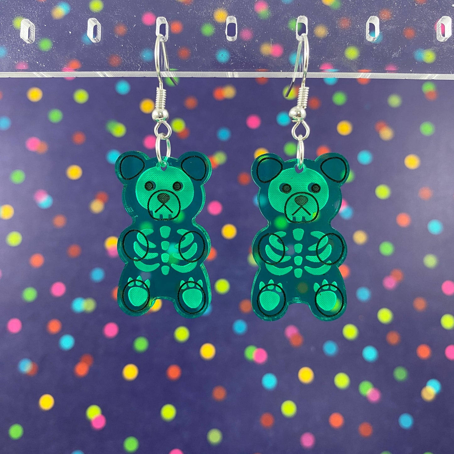 X-Ray Gummy Bear Dangle Earrings