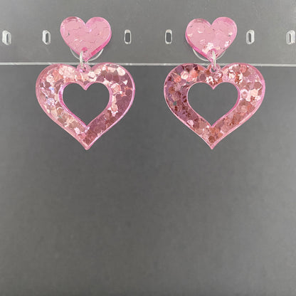 Heart Dangle Earrings