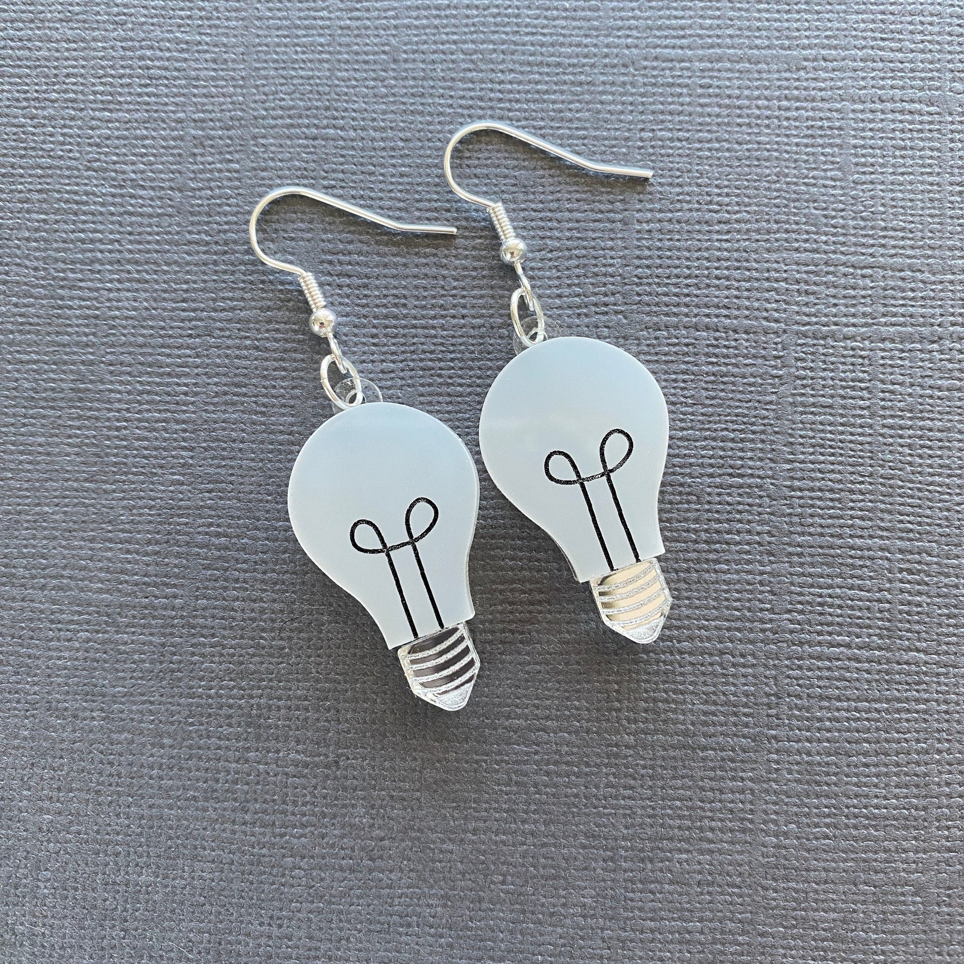 UV Reactive Light Bulb Dangle Earrings