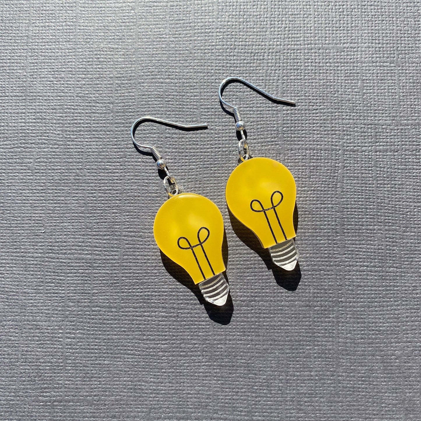 UV Reactive Light Bulb Dangle Earrings