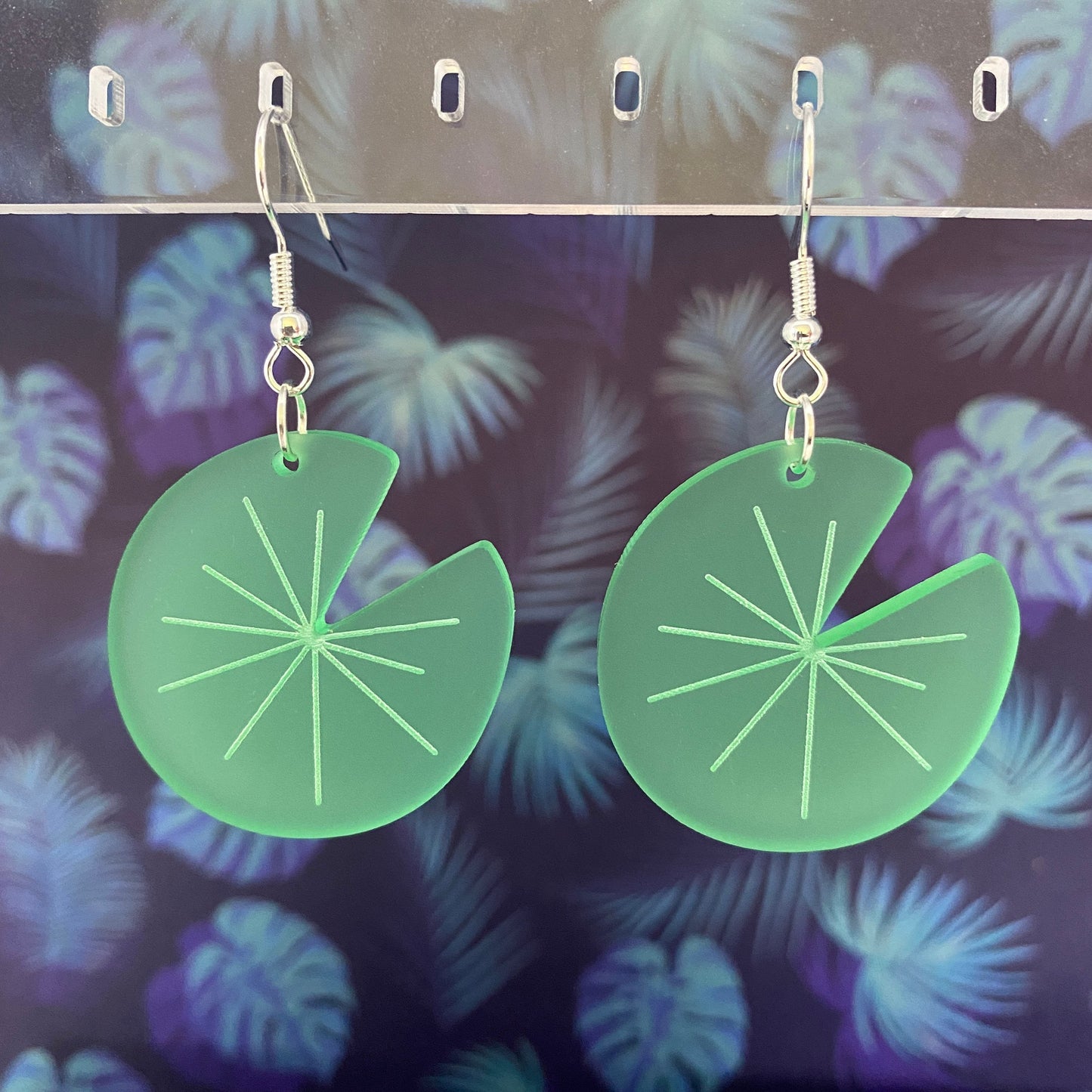 Lily Pad Dangle Earrings