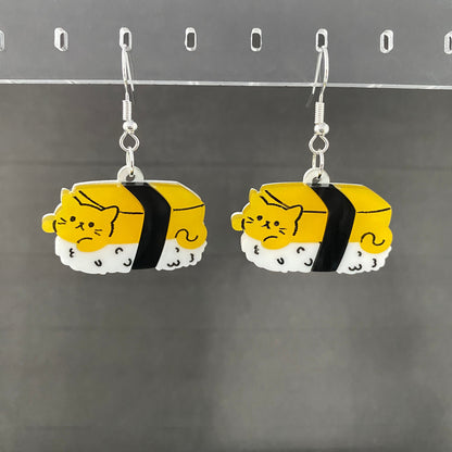 Cat Nigiri Dangle Earrings