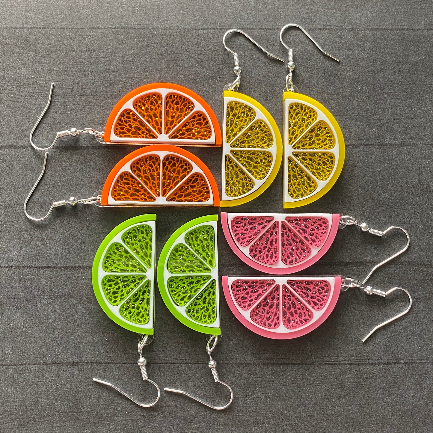 Half Citrus Slice Dangle Earrings
