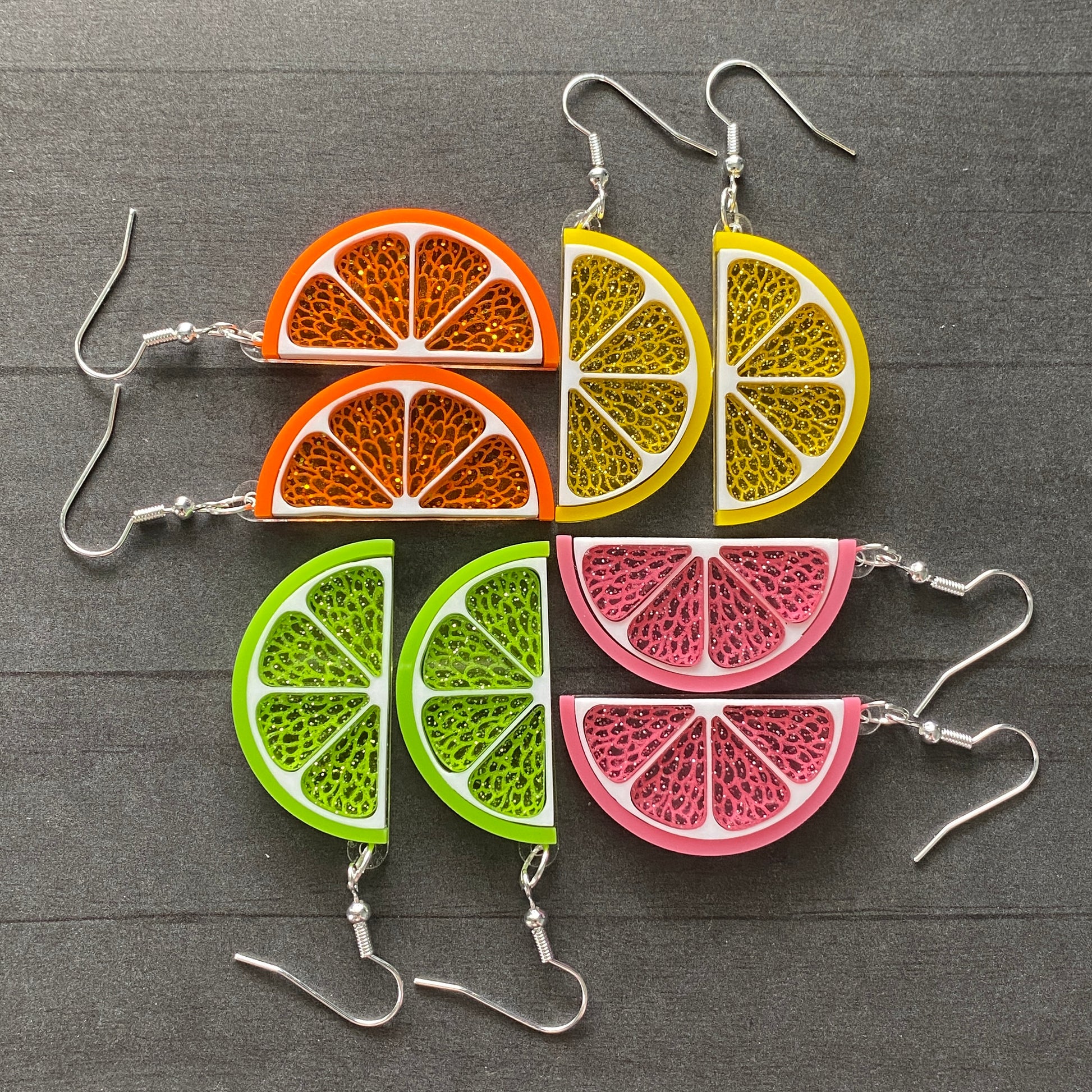Half Citrus Slice Dangle Earrings