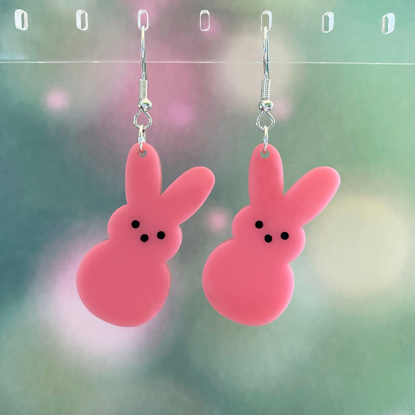 Marshmallow Bunny Dangle Earrings
