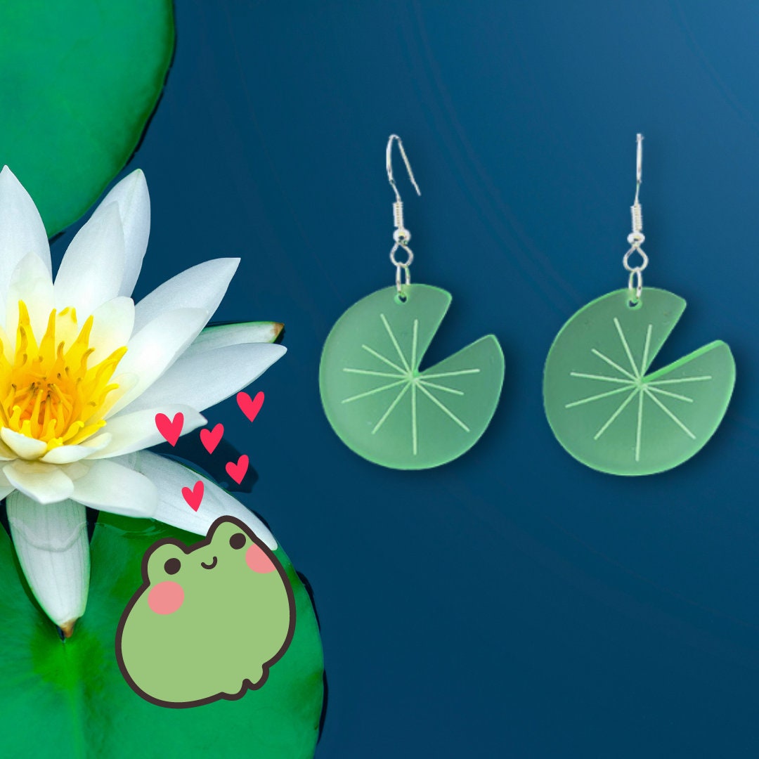 Lily Pad Dangle Earrings