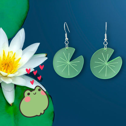 Lily Pad Dangle Earrings