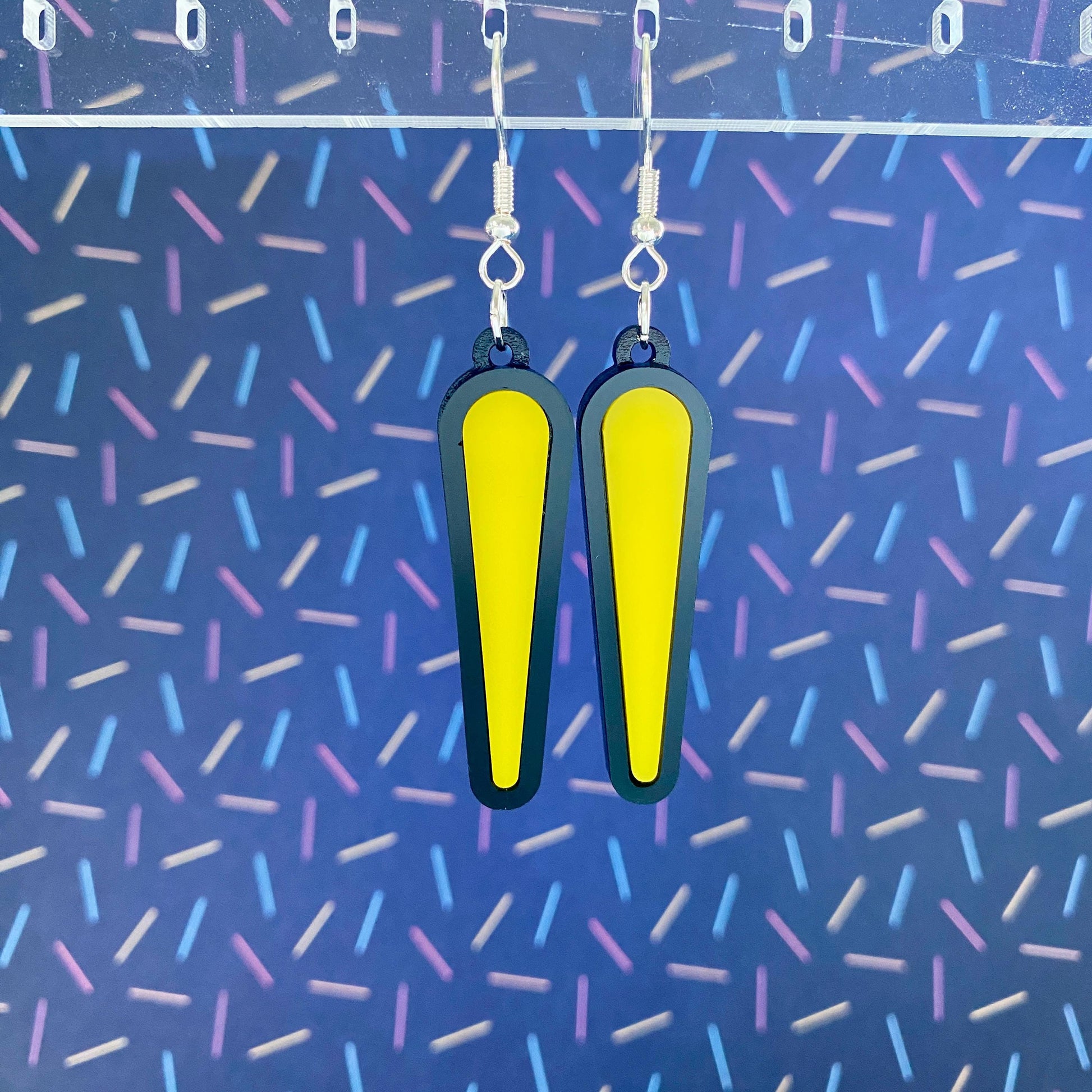 Pinball Flipper Dangle Earrings