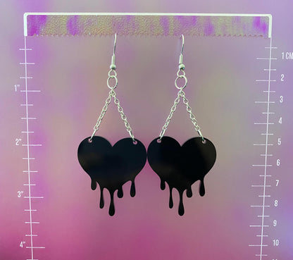 Melting Heart Dangle Earrings