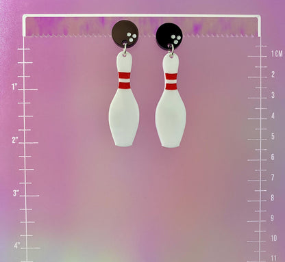 Bowling Pin Dangle Earring