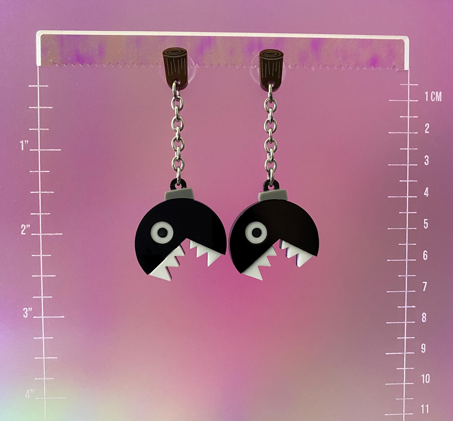 Chain Chomp Dangle Earrings