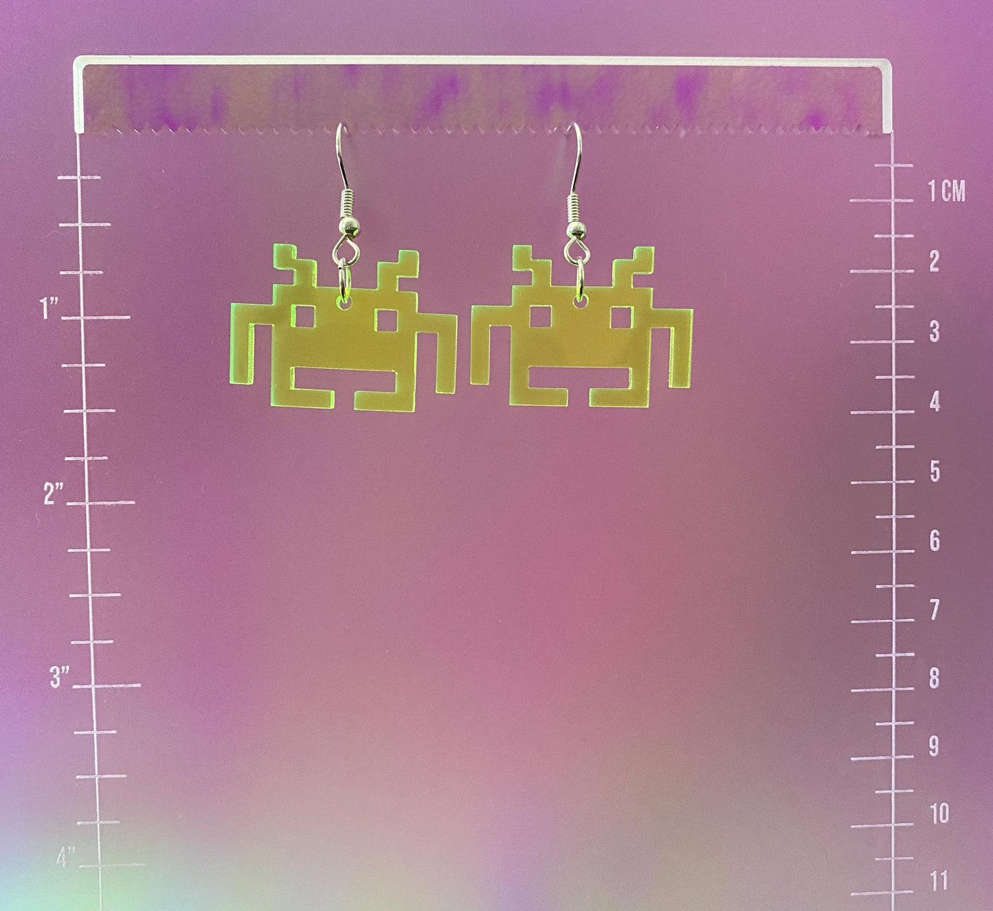 Space Invader Dangle Earrings