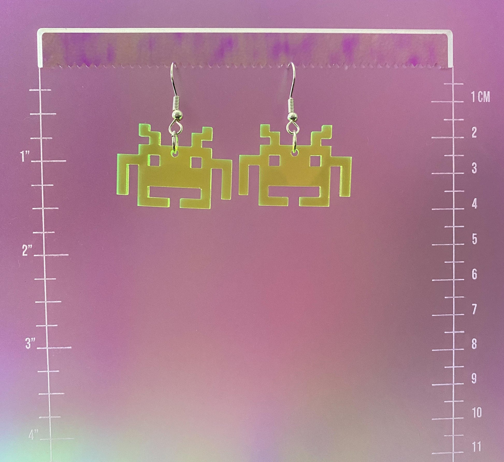 Space Invader Dangle Earrings