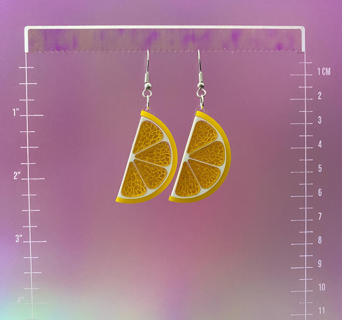 Half Citrus Slice Dangle Earrings