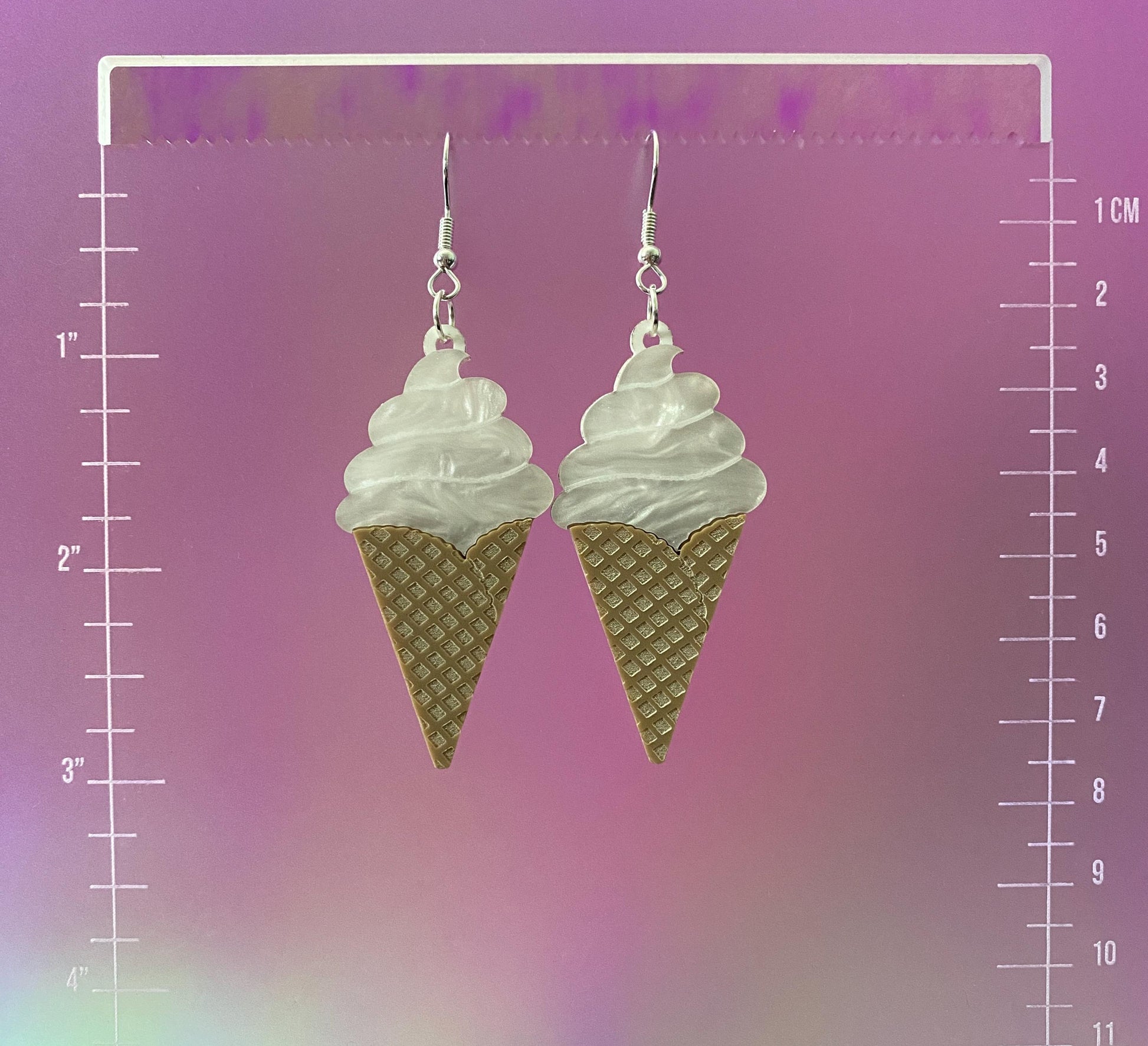 Soft Serve Ice Cream Dangle Earrings