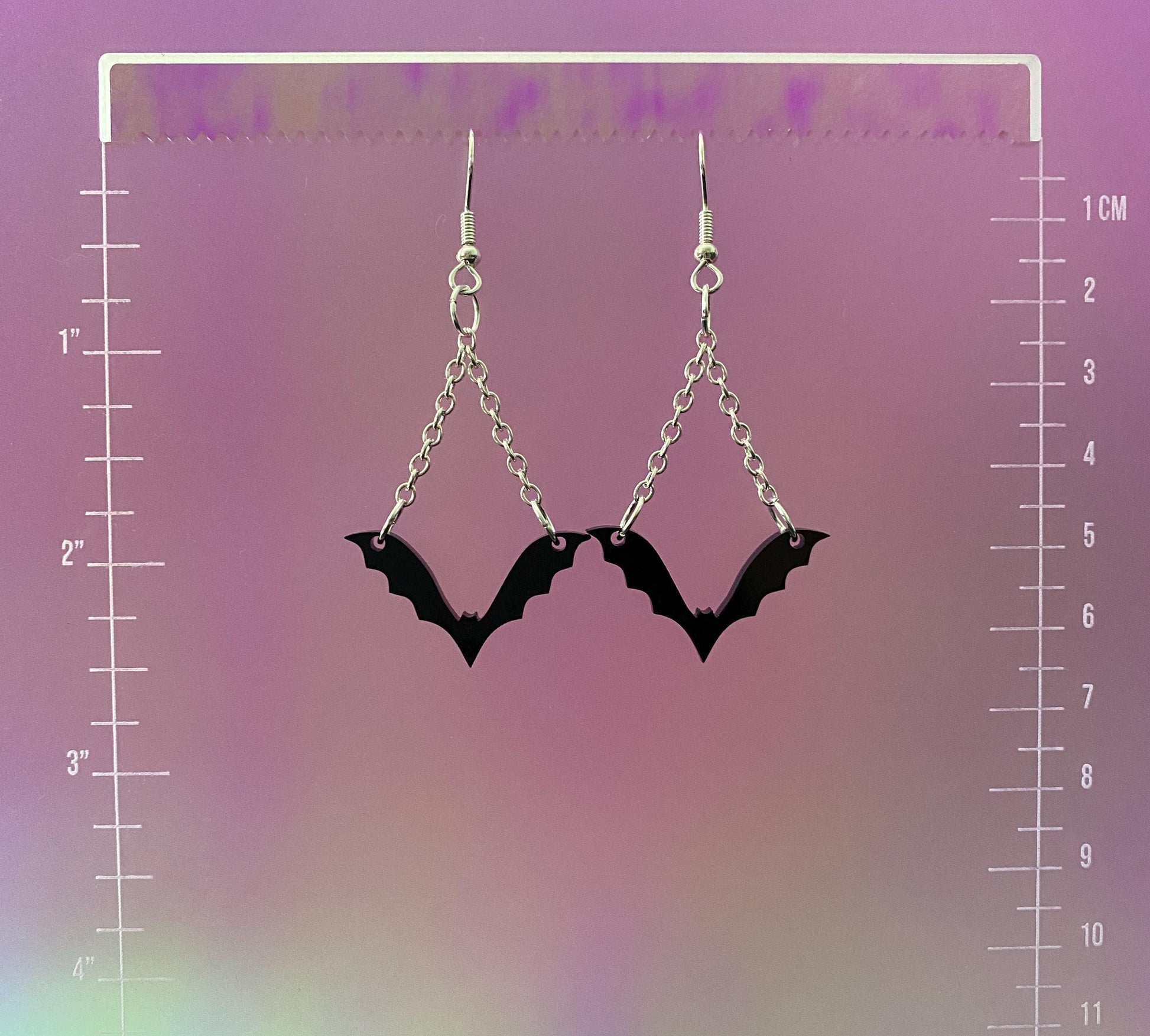 Hanging Bat Earrings